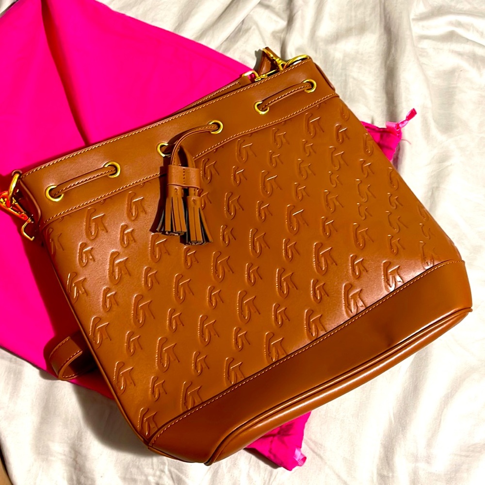Large Brown Glamaholics Bucket Bag